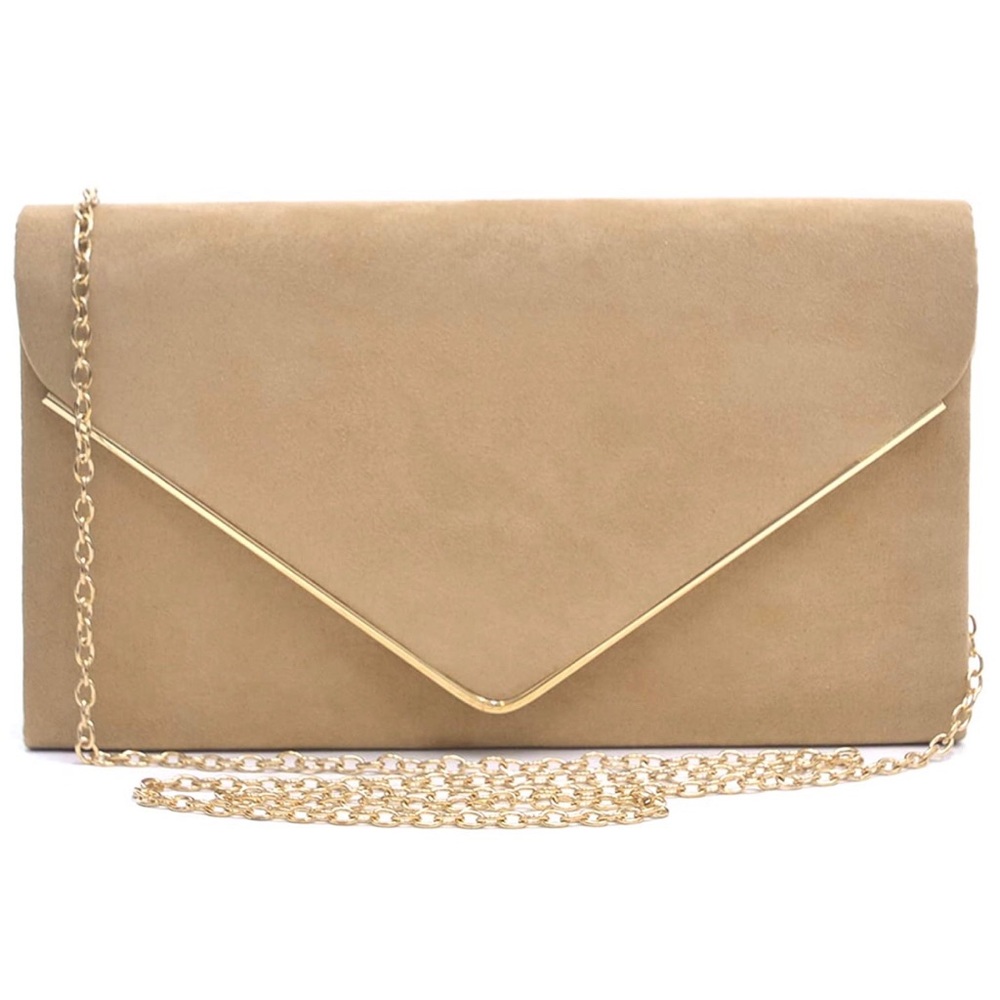 Faux Suede Evening Bag/Clutch